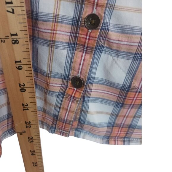 Aventura Women Plaid Button-Up Long-Sleeve Organic Cotton Multicolor Small - Picture 10 of 14